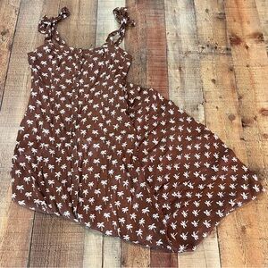 Faherty Brown and White Kids Dress